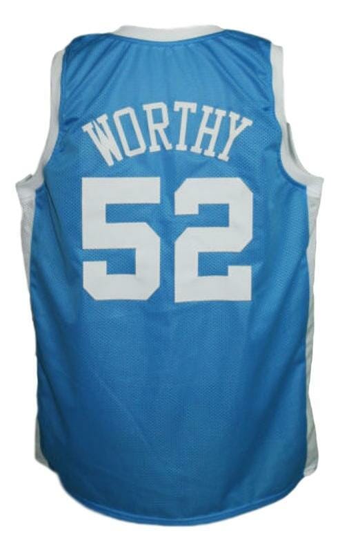 James Worthy #52 College Basketball Jersey Sewn Light Blue 1 James Worthy #52 College Basketball Jersey Sewn Light Blue
