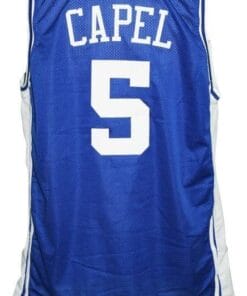 Jeff Capel #5 Custom College Basketball Jersey New Sewn Blue