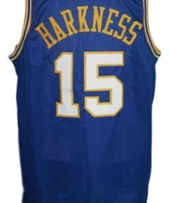 Jerry Harkness #15 Indiana Aba Basketball Jersey Blue