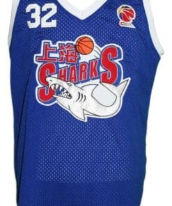 Jimmer Fredette #32 Shanghai Sharks Basketball Jersey Blue 4 Jimmer Fredette #32 Shanghai Sharks Basketball Jersey Blue
