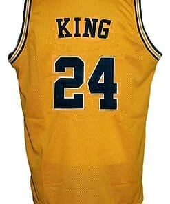 Jimmy King #24 College Retro Basketball Jersey Sewn Gold