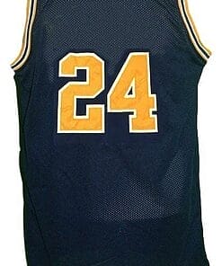 Jimmy King #24 College Retro Basketball Jersey Sewn Navy Blue