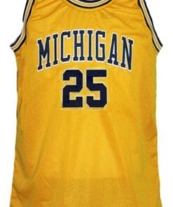 Juwan Howard #25 Custom College Basketball Jersey New Sewn Yellow
