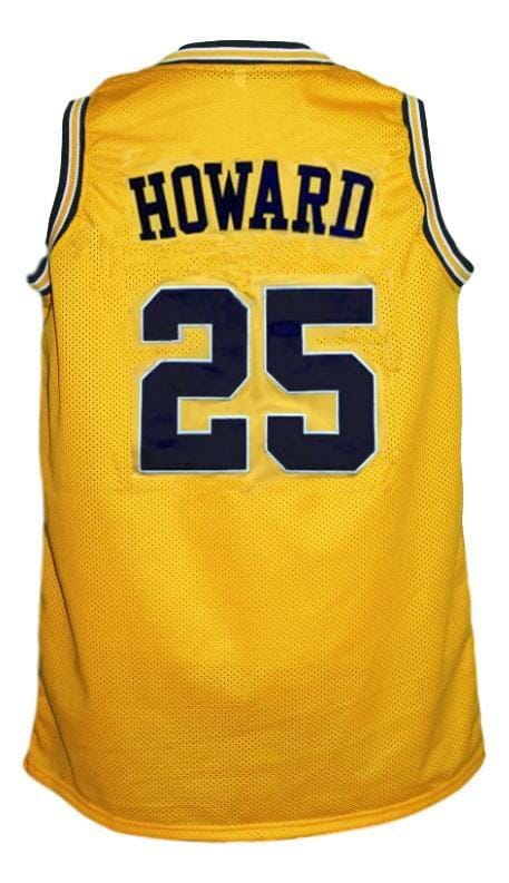 Juwan Howard #25 Custom College Basketball Jersey New Sewn Yellow 1 Juwan Howard #25 Custom College Basketball Jersey New Sewn Yellow