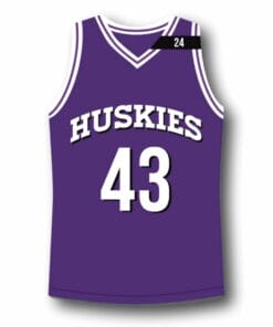 K. Tyler #43 Huskies The 6th Basketball Jersey Purple