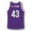K. Tyler #43 Huskies The 6th Basketball Jersey Purple 7 K. Tyler #43 Huskies The 6th Basketball Jersey Purple