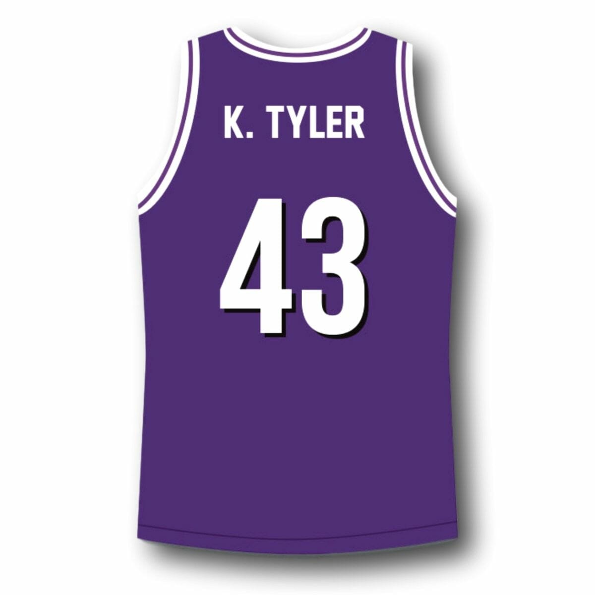 K. Tyler #43 Huskies The 6th Basketball Jersey Purple 1 K. Tyler #43 Huskies The 6th Basketball Jersey Purple
