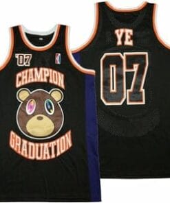 Kanye West #7 Graduation Album Basketball Jersey Black