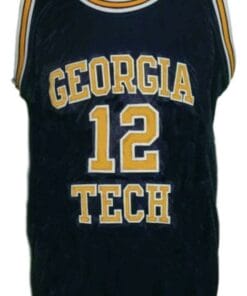 Kenny Anderson #12 College Basketball Jersey Sewn Navy Blue