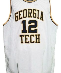 Kenny Anderson #12 Custom College Basketball Jersey New Sewn White