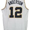 Kenny Anderson #12 Custom College Basketball Jersey New Sewn White
