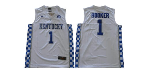 Kentucky Wildcats #1 Booker NCAA Basketball Jersey White