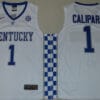 Kentucky Wildcats 1 John Calipari NCAA Basketball Jersey White