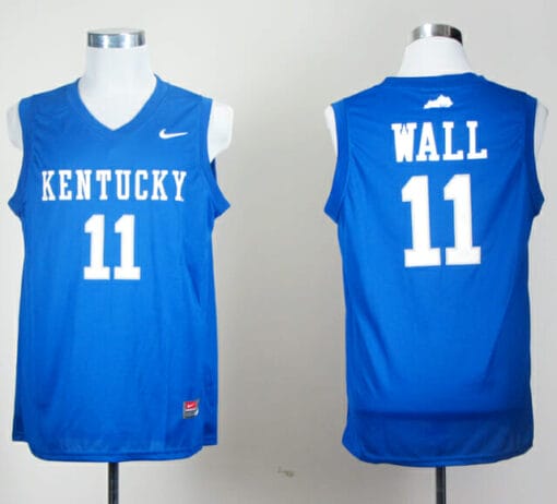 Kentucky Wildcats #11 Wall NCAA Basketball Jersey Blue