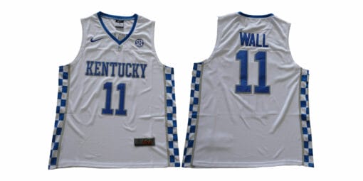 Kentucky Wildcats #11 Wall NCAA Basketball Jersey White