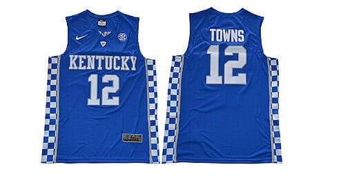 Kentucky Wildcats #12 Towns NCAA Basketball Jersey Blue