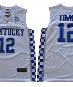 Kentucky Wildcats #12 Towns NCAA Basketball Jersey White