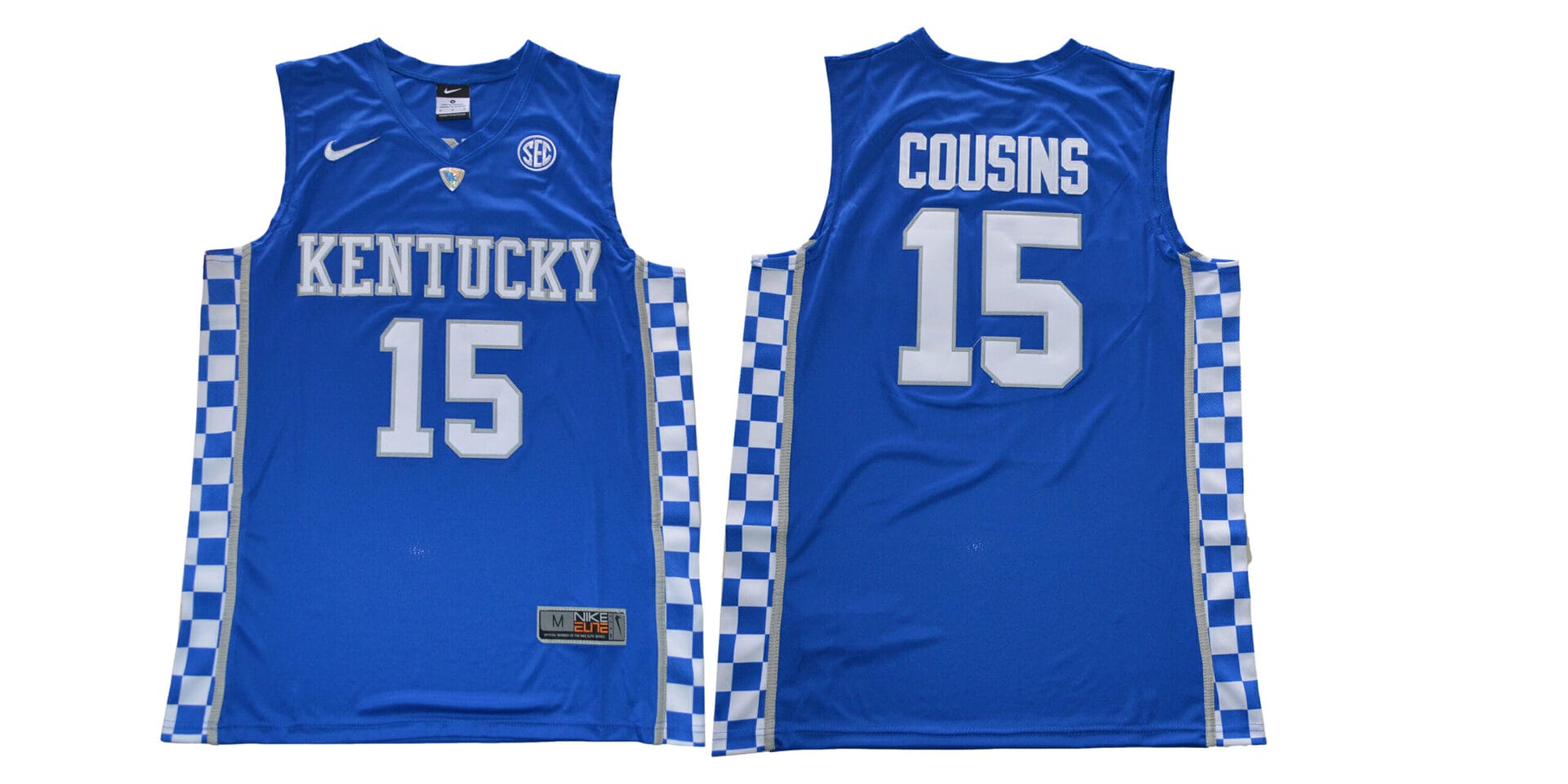 Kentucky Wildcats #15 Cousins NCAA Basketball Jersey Blue 1 Kentucky Wildcats #15 Cousins NCAA Basketball Jersey Blue