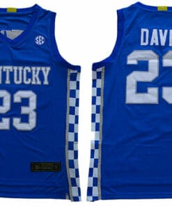Kentucky Wildcats #23 Anthony Davis SEC Logo NCAA Basketball Jersey Blue