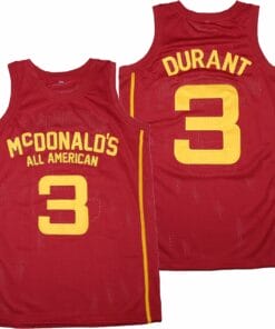 Kevin Durant #3 All American Red Basketball Jersey