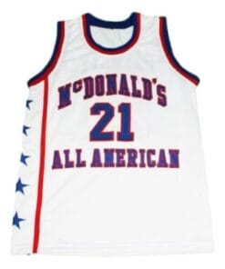 Kevin Garnett #21 McDonald's All American Basketball Jersey Sewn White