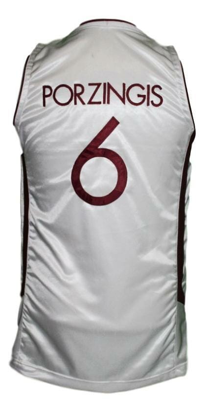Kristaps Porzingis Team Latvia Basketball Jersey White 1 Kristaps Porzingis Team Latvia Basketball Jersey White