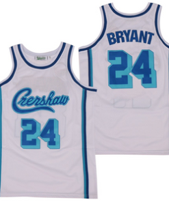 Kobe Bryant #24 Crenshaw White Jersey Basketball Jersey
