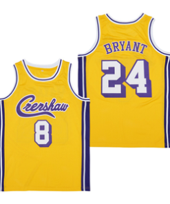 Kobe Bryant #8 #24 Los Angeles Crenshaw Basketball Jersey