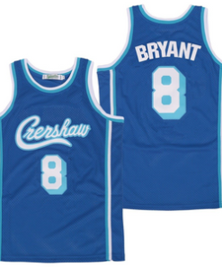 Kobe Bryant #8 Crenshaw Blue Basketball Jersey