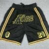 Kobe Men Shorts Vintage Short Stitched Black 5 Kobe Men Shorts Vintage Short Stitched Black