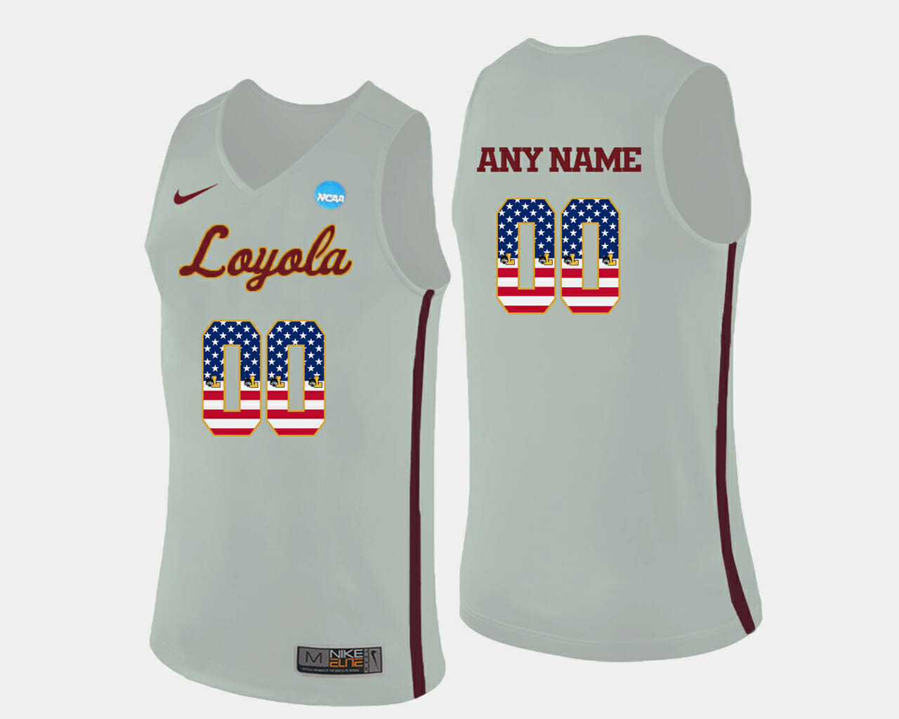 Loyola Ramblers White Us Flag Fashion Custom Name Number Basketball Jersey 1 Loyola Ramblers White Us Flag Fashion Custom Name Number Basketball Jersey