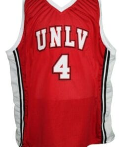 Larry Johnson #4 College Basketball Jersey Red