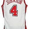 Larry Johnson #4 College Basketball Jersey White