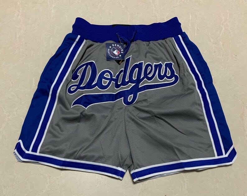 Los Angeles Dodgers Shorts Gray All Stitched 1 Los Angeles Dodgers Shorts Gray All Stitched