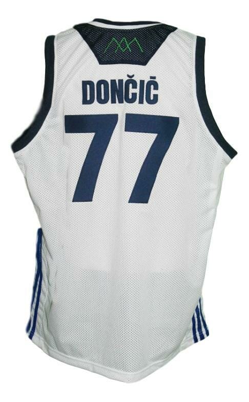 Luka Doncic #77 Slovenia Basketball Jersey White 1 Luka Doncic #77 Slovenia Basketball Jersey White
