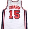 Magic Johnson #15 Team USA Basketball Jersey White