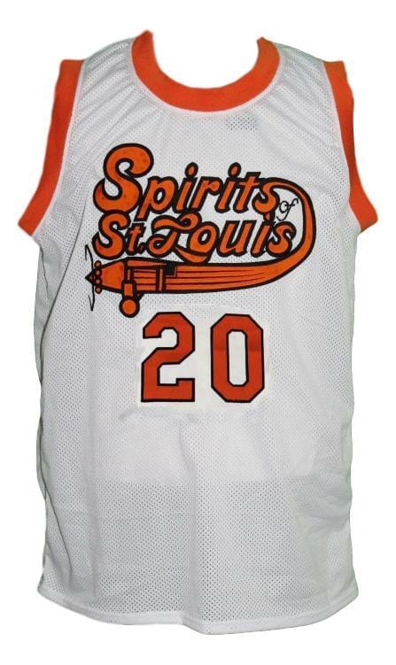 Maurice Lucas #20 Spirits Of St Louis Aba Basketball Jersey White 2 Maurice Lucas #20 Spirits Of St Louis Aba Basketball Jersey White