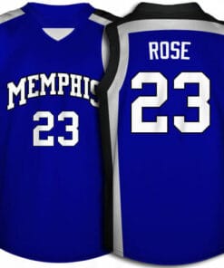 Memphis Tigers #23 Derrick Rose NCAA Basketball Jersey Blue