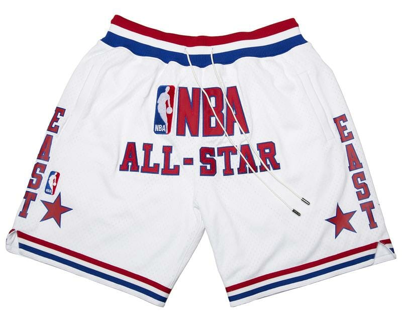 Men 1988 All-Star East Shorts White Shorts All Stitched 1 Men 1988 All-Star East Shorts White Shorts All Stitched