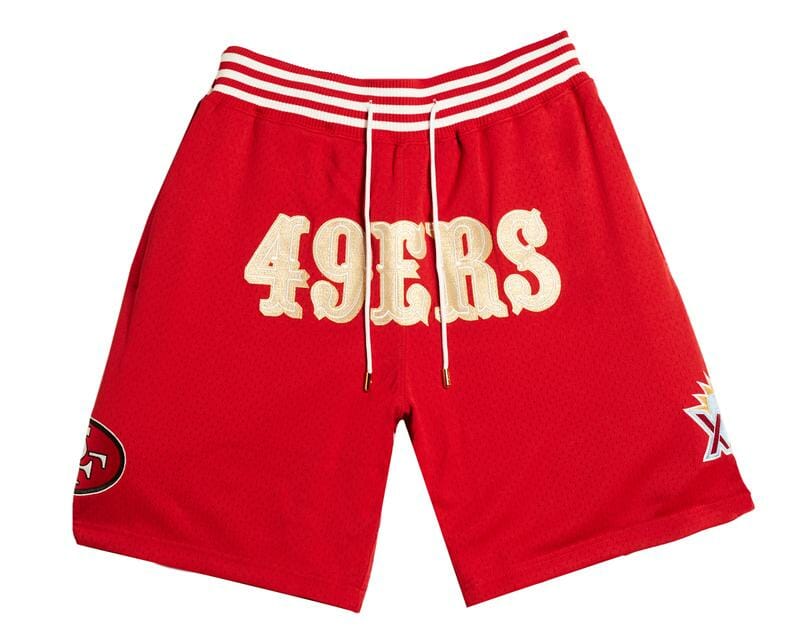 Men 49ers Red Shorts All Stitched 1 Men 49ers Red Shorts All Stitched