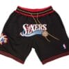 Men 76ers Shorts black All Stitched