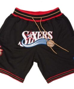 Men 76ers Shorts black All Stitched
