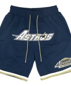 Men Astros Home Run Derby Shorts Navy All Stitched