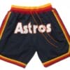 Men Astros Navy Shorts All Stitched