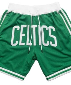 Men Boston Celtics Green Shorts All Stitched
