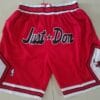Men Chicago Bulls 1997 1998 Shorts Red All Stitched