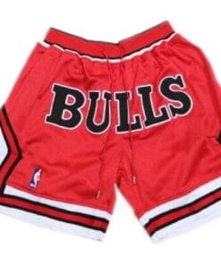 Men Chicago Bulls Red Shorts All Stitched