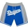 Men Dodgers Blue Shorts All Stitched