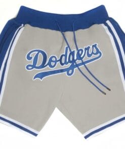 Men Dodgers Grey Shorts All Stitched
