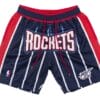 Men Houston Rockets Shorts Navy Shorts All Stitched 5 Men Houston Rockets Shorts Navy Shorts All Stitched